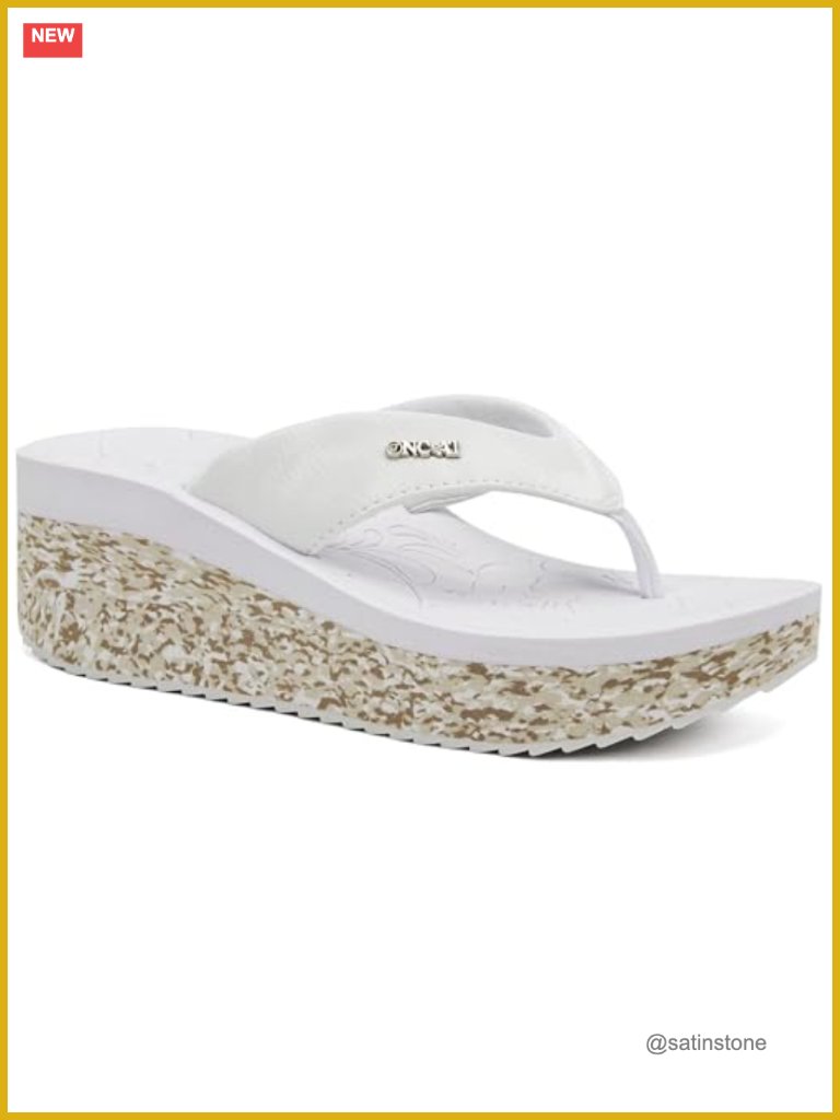 Women's Platform Sandals Chunky Wedge Flip Flops With Cushion Slip On Summer